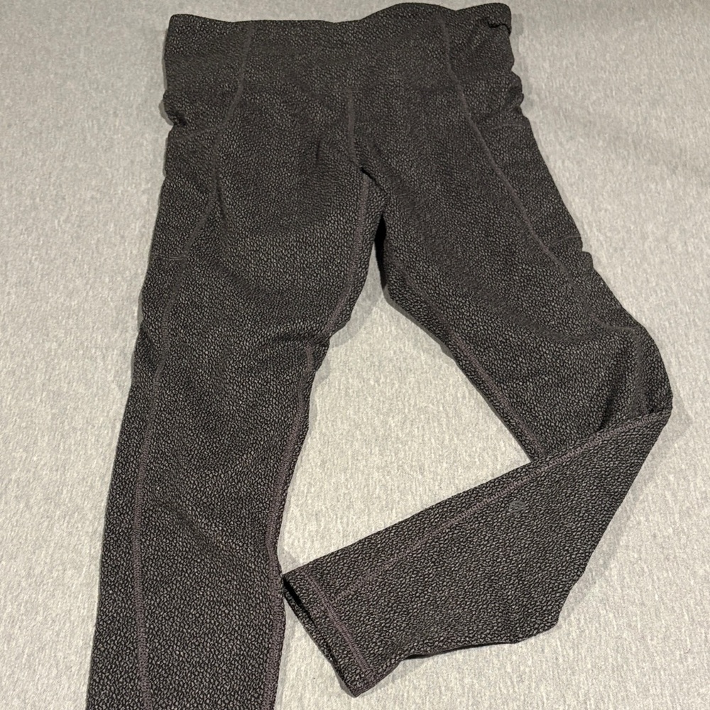 Champion Black and Heather Gray Textured Leggings With Pockets